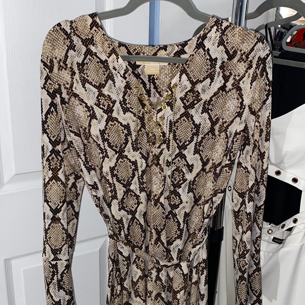 Snake-print dress